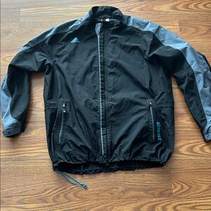 GORE-TEX Men's Large XL Adidas Golf Black Gray Blue Windbreaker Rain Jacket